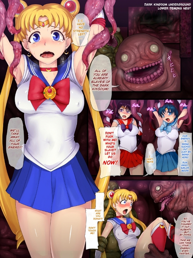 sailor moon hentai comic hentai rape girls moon tentacle monster fucked sailor gang scouts