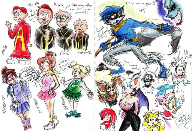 sly cooper hentai chan art sonic phantom sketchbook sam sly tucker danny doodles chipmunks cooper izzy vlad plasmius