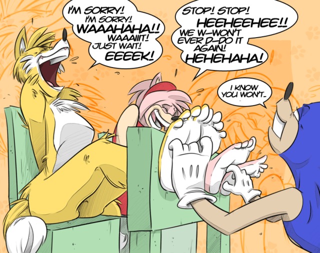 sonic and tails hentai art amy sonic tortures tails renamon tickled pawfeather