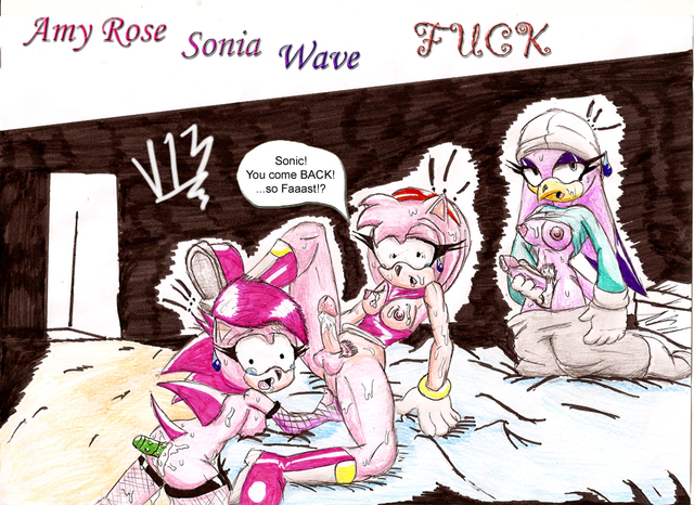 sonic wave hentai cum amy rose orgy wave sluts sonia
