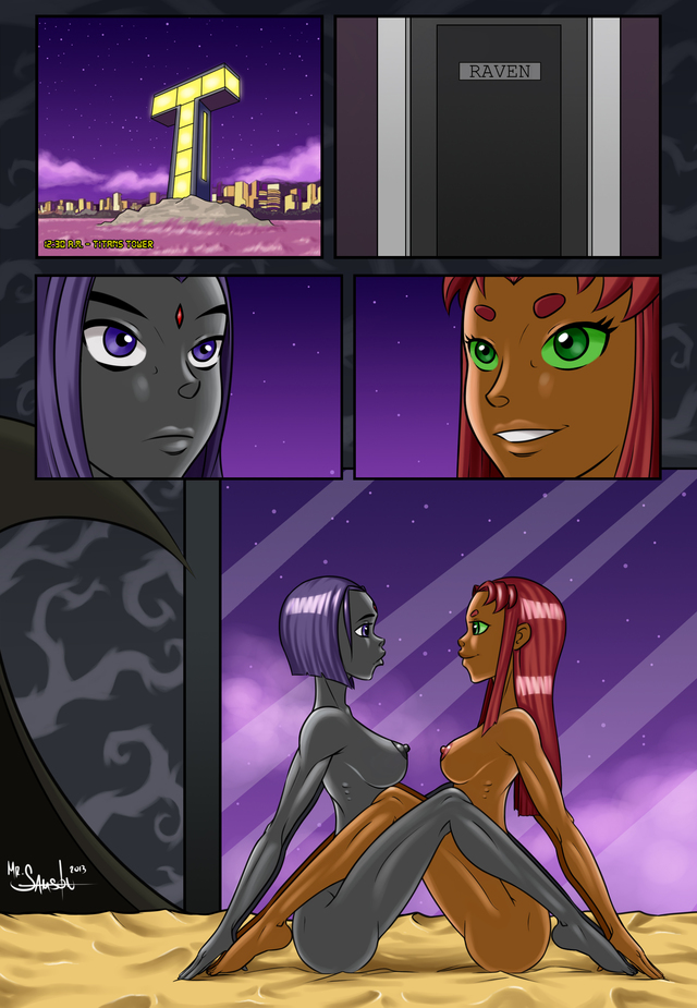 starfire hentai images teen aff titans dcau raven starfire samson