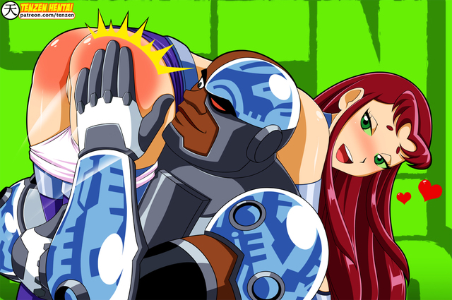 starfire hentai manga teen titans dcau cyborg tenzen starfire