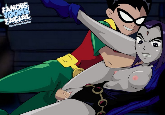 teen titans e hentai hentai teen robin titans famous toons facial baf raven