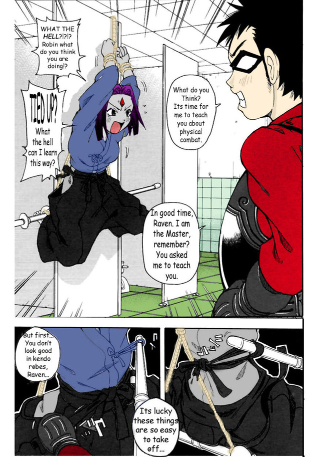 teen titans hentai fakku page pictures album teen gets titans raven trained