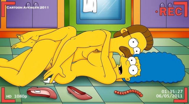 the simpsons hentai images hentai sexy simpson marge flanders ned