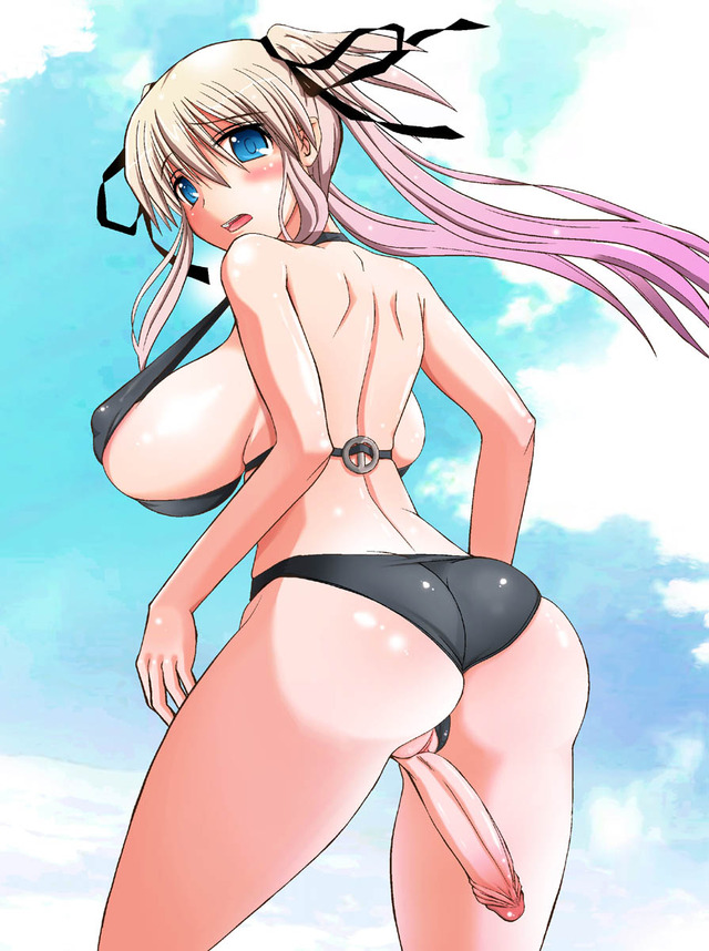 top futanari hentai page futanari pics beach pink bomb shell haired