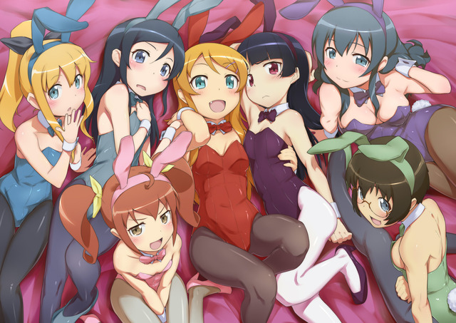 harem hentai harem great character kousaka bunnygirl kirino