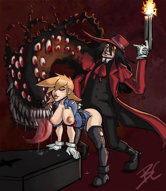 hell sing hentai featured alucard victoria cruiser seras hellsing beetle