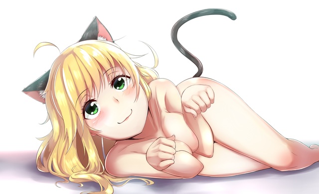 hentai ass galleries hentai vol tail blonde hair ass breasts blush pics nude cleavage eyes animal ears green white hoshii catgirl idolmaster miki oogatazin