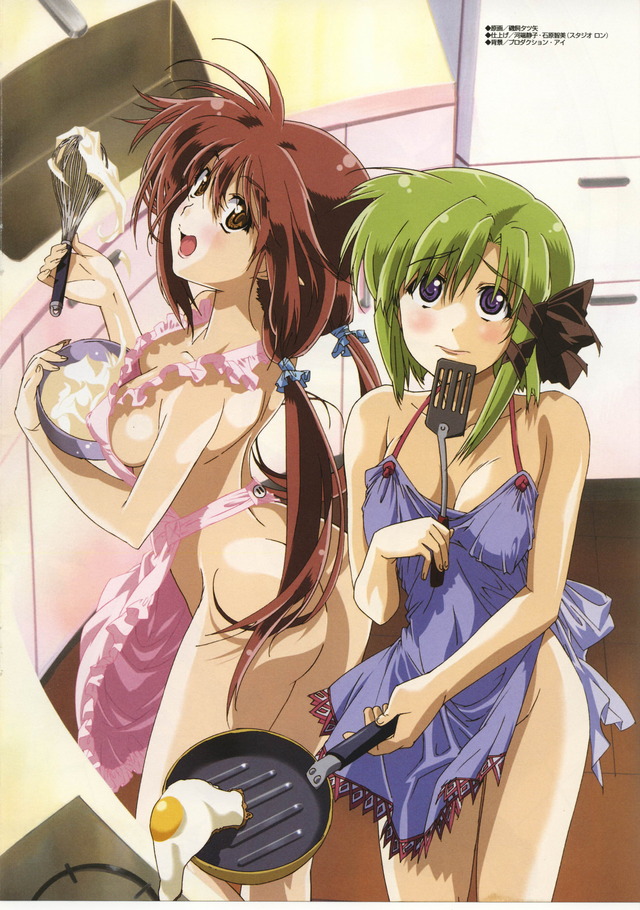 hentai shuffle scan art naked apron asa duplicate official shuffle shigure highres vertical absurdres lisianthus