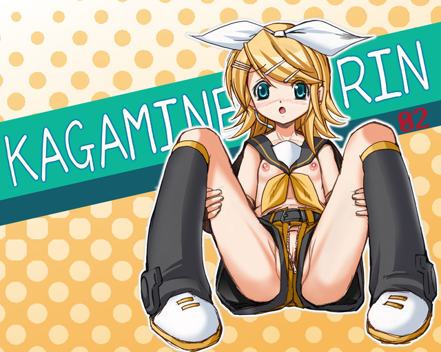 kagamine rin hentai blonde uncensored hair nipples show nopan rin konachan cec cee flat chest vagina vocaloid harukigenia kagamine