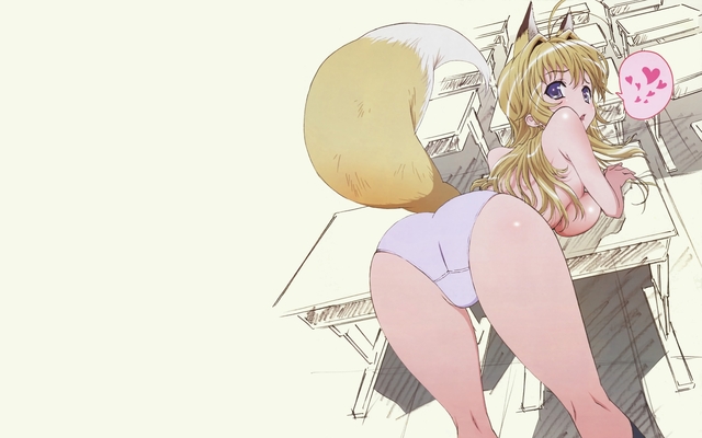 kanokon hentai manga anime wallpaper animal ears kanokon minamoto chizuru