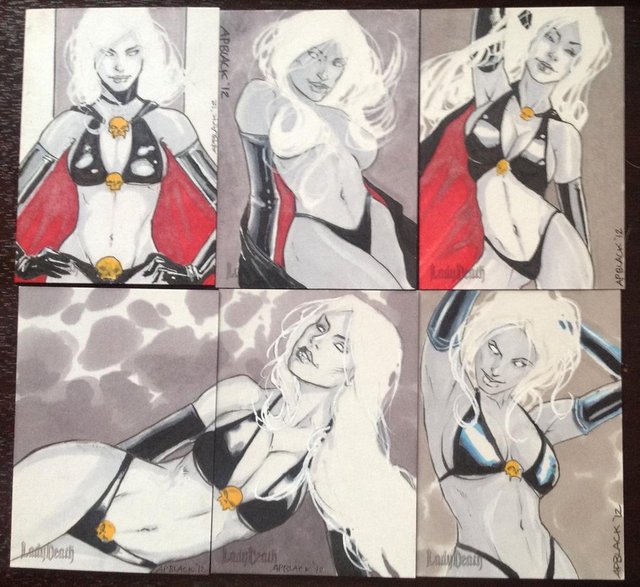 lady death hentai cartoons comics lady morelikethis death cards traditional mixedmedia grover qewt