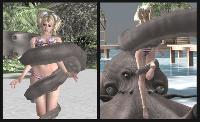 lolly pop chainsaw hentai art tentacle front pre beach lollipop chainsaw back voreq aqpv