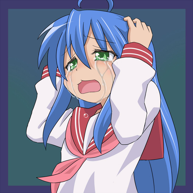 lucky star hentai konata gallery misc tears blow plot house sweet star xxi lucky konata weeping hater anguish foiled kagamis