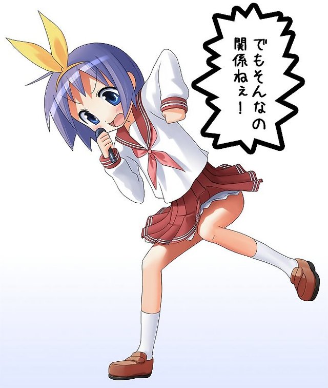 lucky star tsukasa hentai blush eyes closed kagami tsukasa kojima hiiragi hairband yoshio