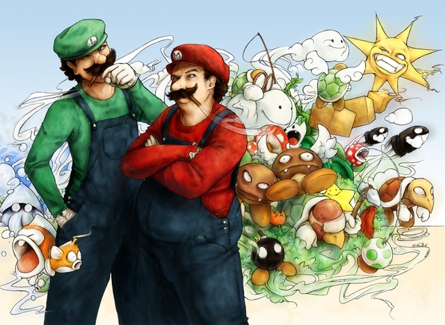 luigi hentai hentai video games wallpaper detail princess thumbnails wallpaperhi peach mario luigi