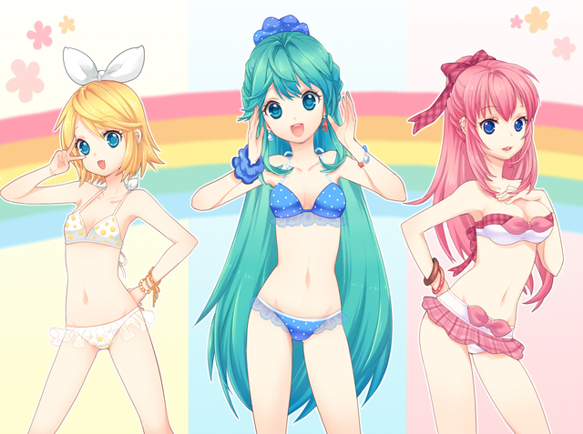 luka megurine hentai search ecchi label miku megurine luka bikini swimsuit rin konachan hatsune vocaloid kagamine