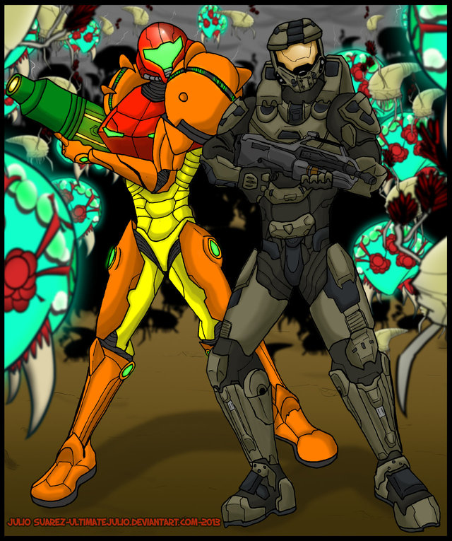 master chief hentai crossover master metroid samus halo aran chief ultimatejulio zdutc