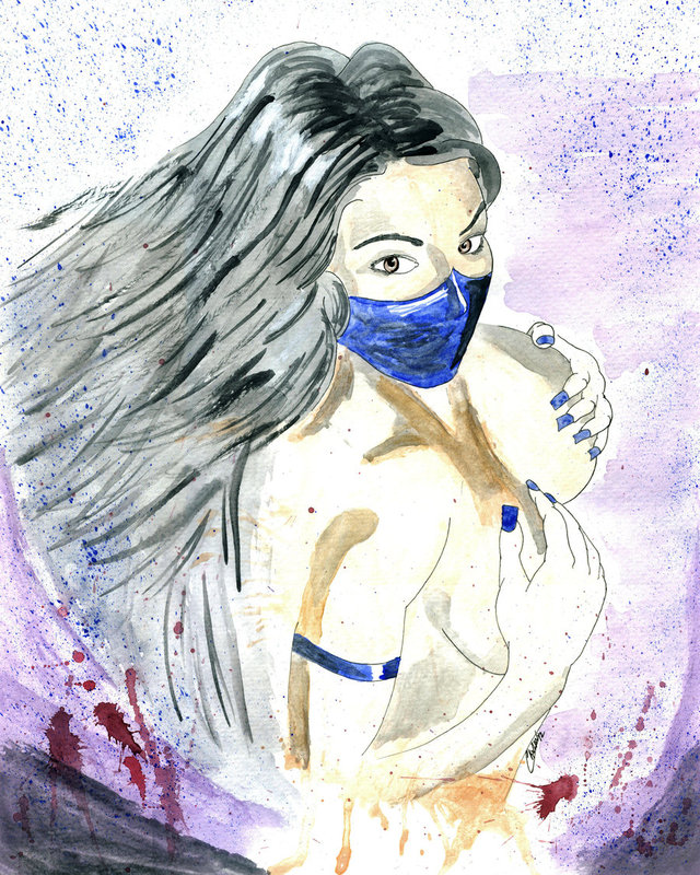 mortal kombat hentai kitana mortal kombat painting kitana chuck sfe favourites watercolor