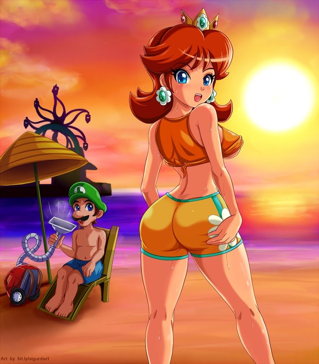 princess peach and daisy hentai hentai beach short luigi daisy