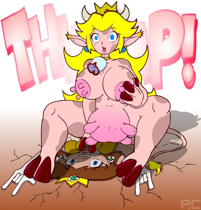 princess peach hentai pic hentai tail girl tagme princess ears lactation cowgirl nintendo bell peach horns cow chronos daisy hooves pointed flattening udder udders