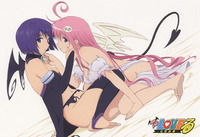 cleavage hentai albums uploadinsim symmetrical docking sets moe cleavage garter belt lala satalin deviluke nopan sairenji haruna scanning dust screening thighhighs love wings yuri hentai categorized wallpapers galleries