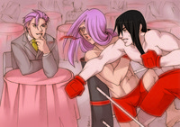 dragon pink hentai dbz gay hentai yaoi bishonen muscle dbkai bara dragon ball kai saiyan daeva hobos fight club boxing fanart gohanxtrunks