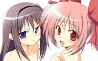 mahou shoujo ai hentai ecchi blue eyes red mahou shoujo madoka magica kaname anime akemi homura girls wallpapers