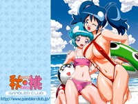 keroro gunso hentai bikini blue hair breasts cameltoe ratio hinata aki