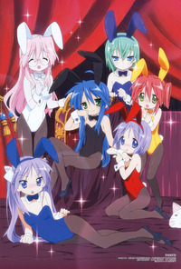 lucky star hentai pics photo star bunny suit hiiragi kagami hooragi tsukasa izumi konata lucky takara miyuki