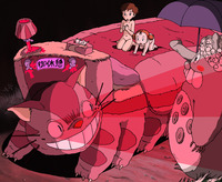 my neighbor totoro hentai ceba catbus mei kusakabe satsuki totoro neighbor