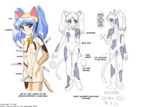 nadesico hentai animal ears bell collar dblog blue hair body paint bodypaint butt plug buttplug tail cat elbow gloves false clothes horizontal hoshino ruri jingle