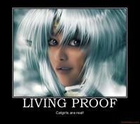 outlaw star hentai demotivational poster living proof aisha outlaw star catgirl catgirls anime manga hentai cat girl cosplay