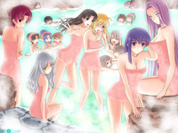 fate/stay night hentai konachancom caster fate stay night fujimura taiga illyasviel von einzbern karen ortensia matou sakura onsen rider saber tohsaka rin