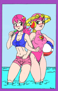 megaman hentai megaman maylu roll beach shoxxe juove morelikethis artists fanart manga digital