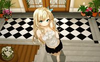 blue eyes hentai wallpapers anime girls blondes blue eyes boku tomodachi sukunai butterflies flowers kashiwazaki sena plants boobs bikinis hentai ecchi