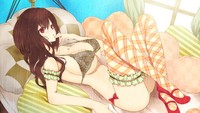 long hair hentai wallpapers hentai stockings bra long hair red eyes underwear wallpaper