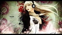 long hair hentai wallpaper headphones blondes long hair girl anime manga hentai