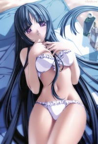 long hair hentai albums userpics hentai bikini blue hair breast suppress long lying purple eyes senomoto hisashi swimsuit very displayimage