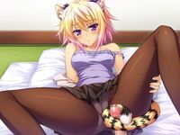 blonde hair hentai lusciousnet konachancom anim hentai pictures album different sorted best konachan animal ears blonde hair byoubu tetora catgirl censored game otomimi infinity panties pantyhose penis purple eyes short tail underwear