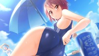 short hair hentai wallpapers hentai ass short hair swimsuits beach wallpaper