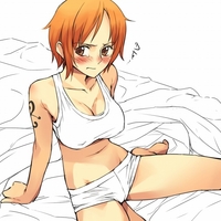 short hair hentai toon pics pic magna hentai picture barefoot blush boyshorts brown eyes clothes color erect nipples female only hair human midriff mosha nami one piece orange short sitting solo tatto