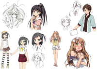 thighhighs hentai bdd konachan azuki azusa hentai ouji warawanai neko kantoku koutetsu sketch thighhighs tsutsukakushi tsukiko undressing yokodera youto show