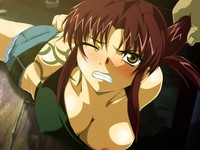 brown hair hentai revy black lagoon hentai brown hair shorts smile hentairing