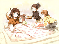 brown hair hentai fdb konachan bed black hair brown food hentai ouji warawanai neko kantoku tsutsukakushi tsukiko tsukushi yokodera youto show