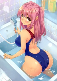 ass hentai wallpaper hentai ass wet pink hair blush swimsuits