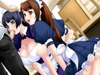 game cg hentai dblog girls aga artist aqua eyes bakunyuu kissa black hair breasts brown cleavage fellatio game gotou shizuku kirishima nagisa long maid red suck page