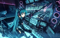 twintails hentai abcaf ace dbeb konachan aqua hair boots hatsune miku headphones long mikumix thighhighs train twintails vania vocaloid show