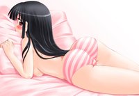 black hair hentai lusciousnet panties ecchi striped hentai pictures album fav pic lingerie